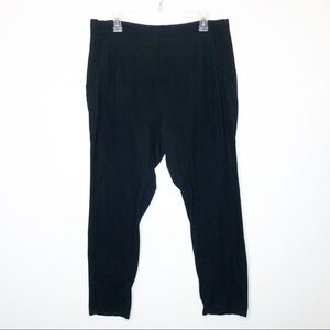 HELMUT LANG Pleated Tapered Stretch Phase Pants Knit Ankle High Rise Career